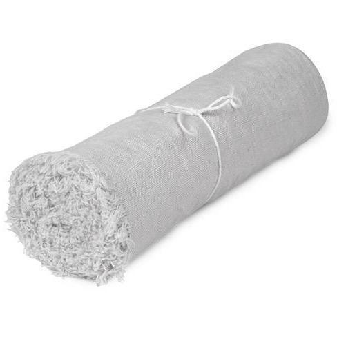 Rustic Tablecloth with Fringe 125" Light Grey Eleish Van Breems Home
