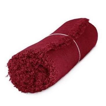 Rustic Tablecloth with Fringe 98" Red Dahlia Eleish Van Breems Home