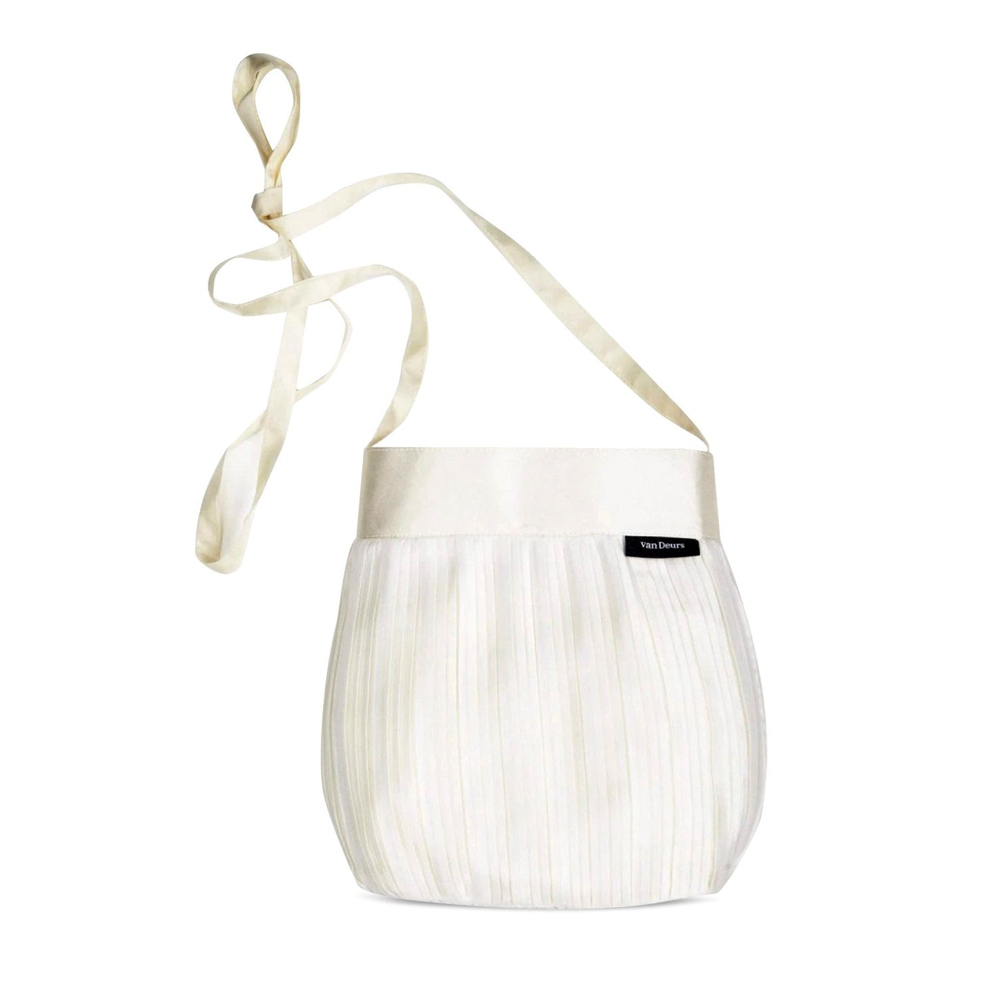 Small White Silk Shoulder Bag