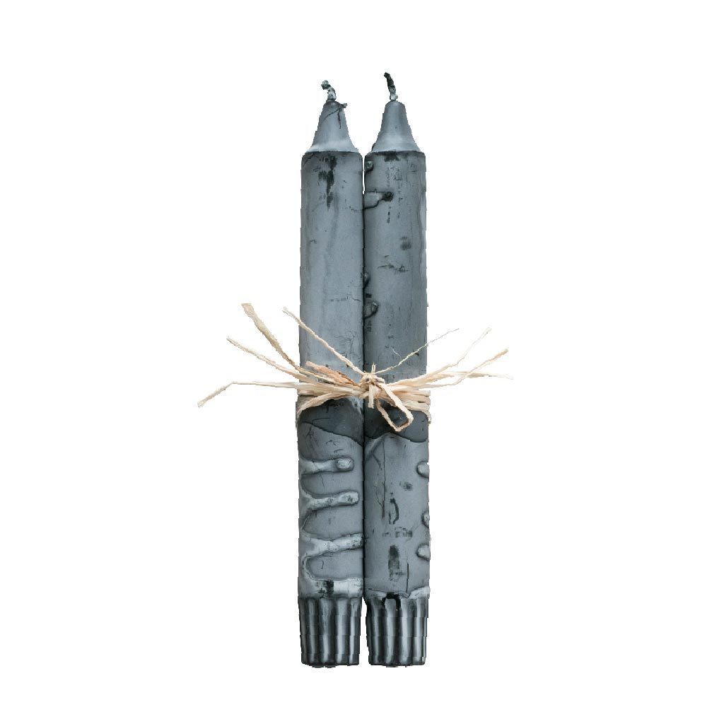 Tar Taper Candles - Pair Grey Eleish Van Breems Home