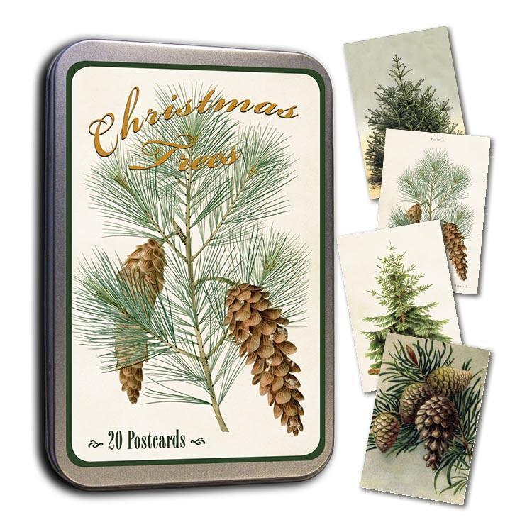 Tin with 20 postcards Christmas Trees Eleish Van Breems Home