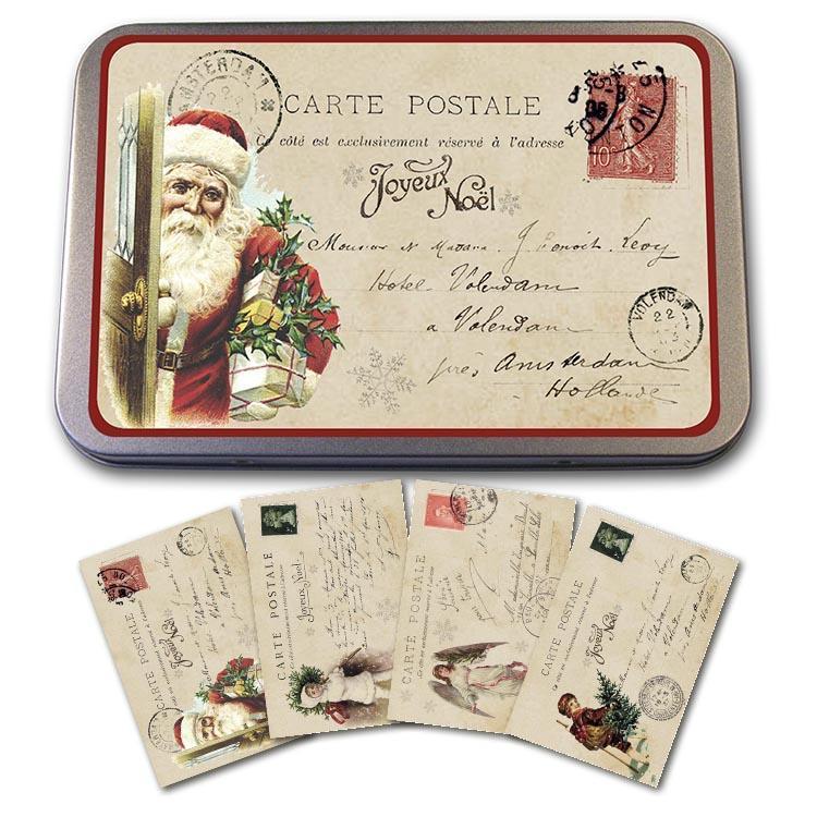 Tin with 20 postcards Vintage Holiday Eleish Van Breems Home