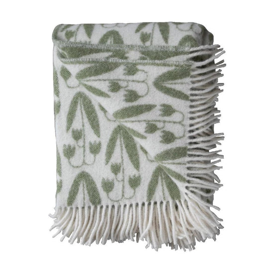Wool Blanket Green/FloralLinnea Eleish Van Breems Home