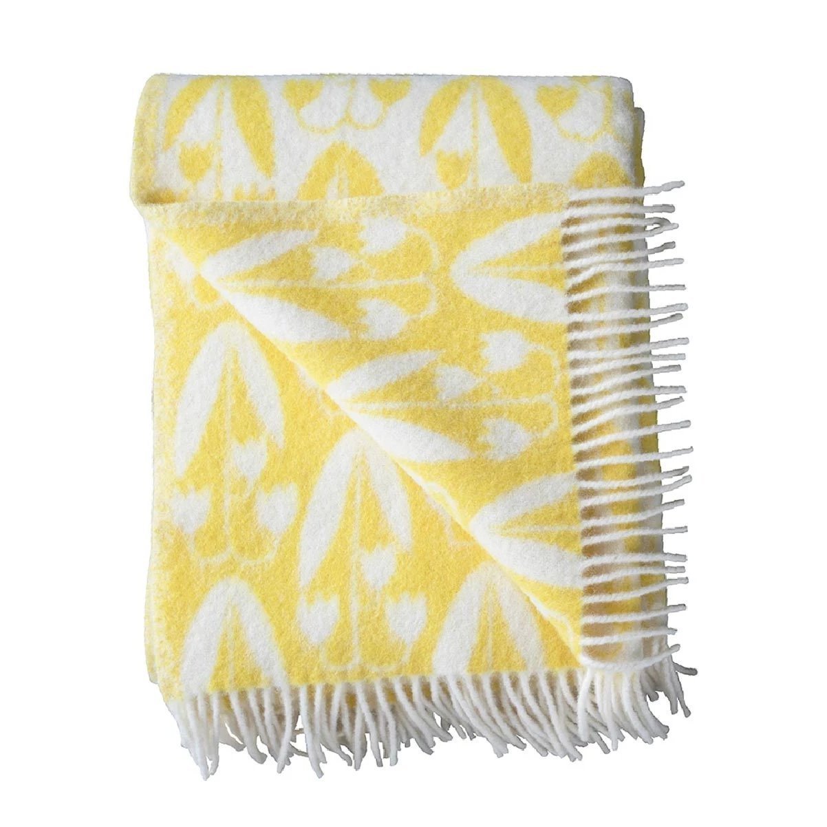 Wool Blanket Yellow/FloralLinnea Eleish Van Breems Home
