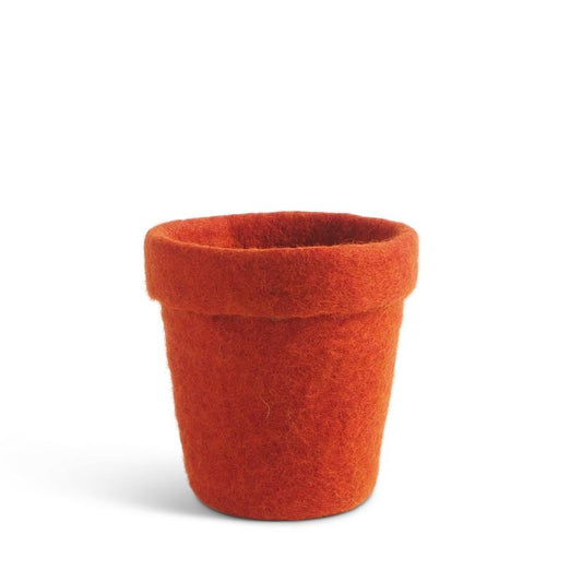 Wool Flower Pot Medium Rust Eleish Van Breems Home